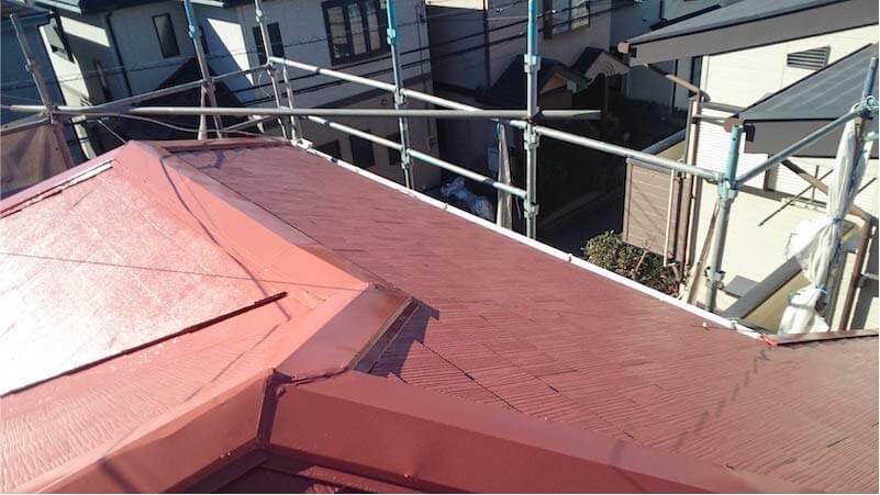 市川市の屋根塗装の施工後の様子
