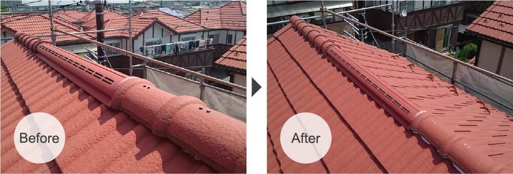 千葉市の屋根塗装のビフォーアフター