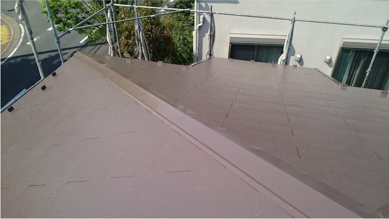 習志野市の屋根塗装の施工後の様子