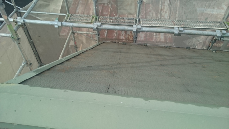 スレート屋根のツタの除去
