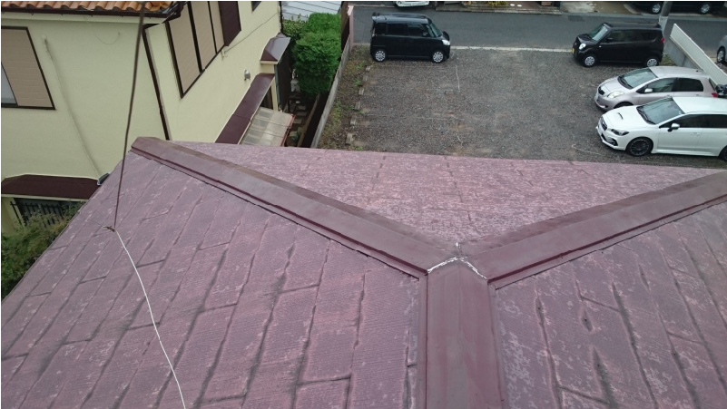 松戸市の屋根カバー工法の施工前の状態