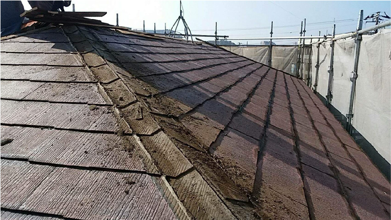 屋根板金の撤去