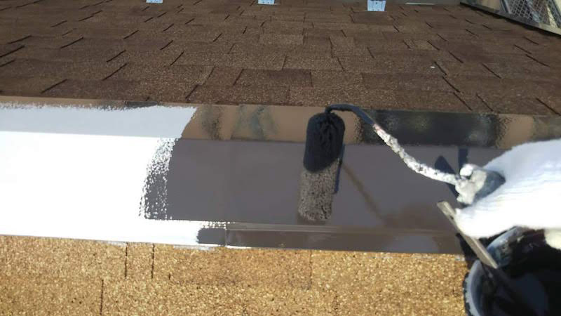 アスファルトシングル屋根の板金塗装