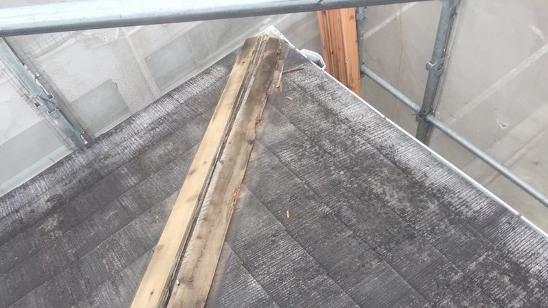 屋根板金の撤去