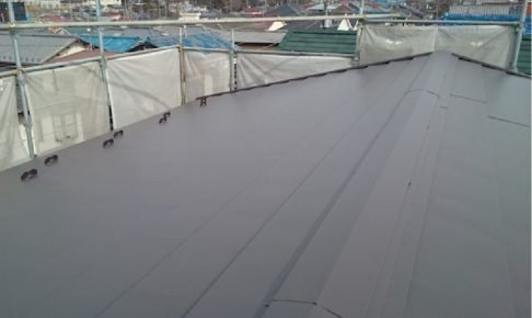 四街道市の屋根カバー工法・下屋根の葺き替え工事