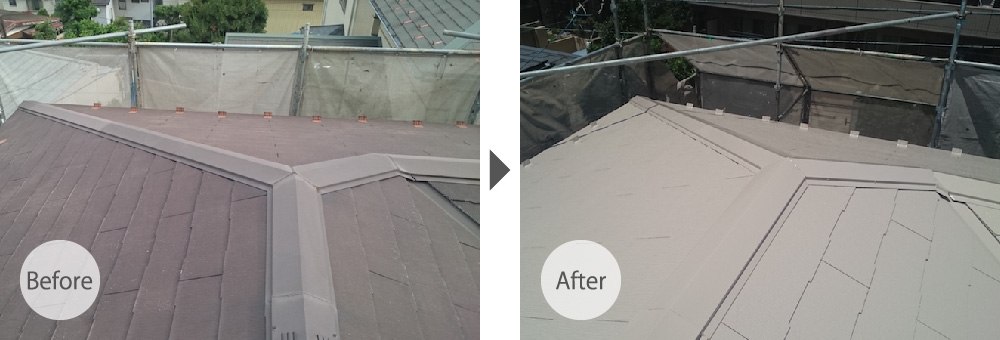 柏市の屋根塗装工事