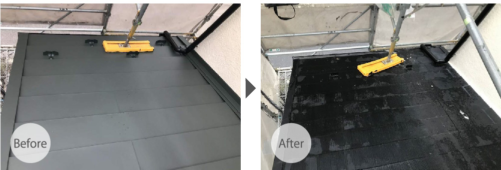 東京都荒川区の屋根カバー工法のビフォーアフター