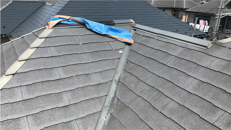 習志野市の屋根カバー工法の施工事例