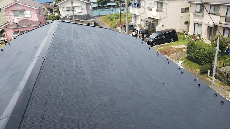 野田市の屋根カバー工法の施工前の様子