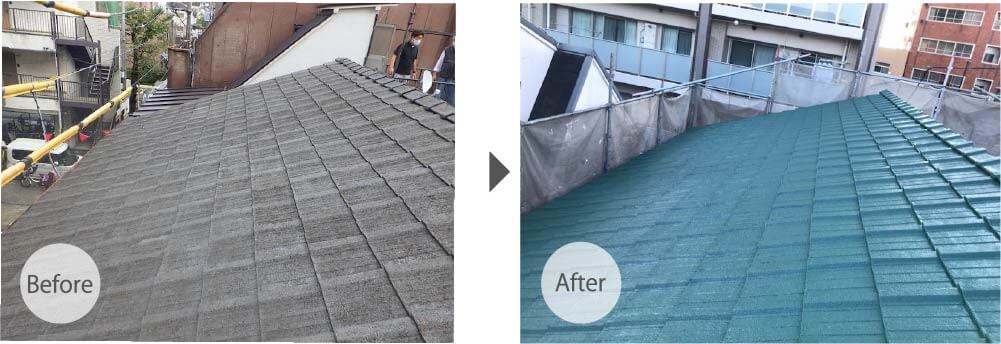 荒川区の屋根塗装の施工事例
