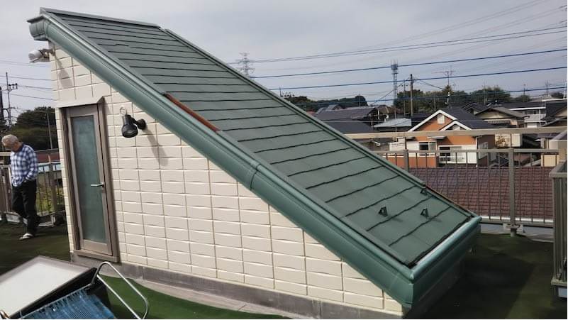 野田市の屋根リフォームの施工前の様子