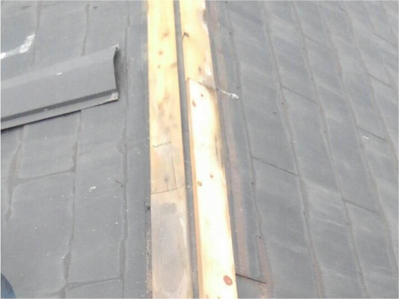 習志野市の屋根リフォームの棟板金の撤去