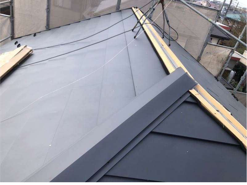 千葉市の屋根リフォームの屋根板金の施工