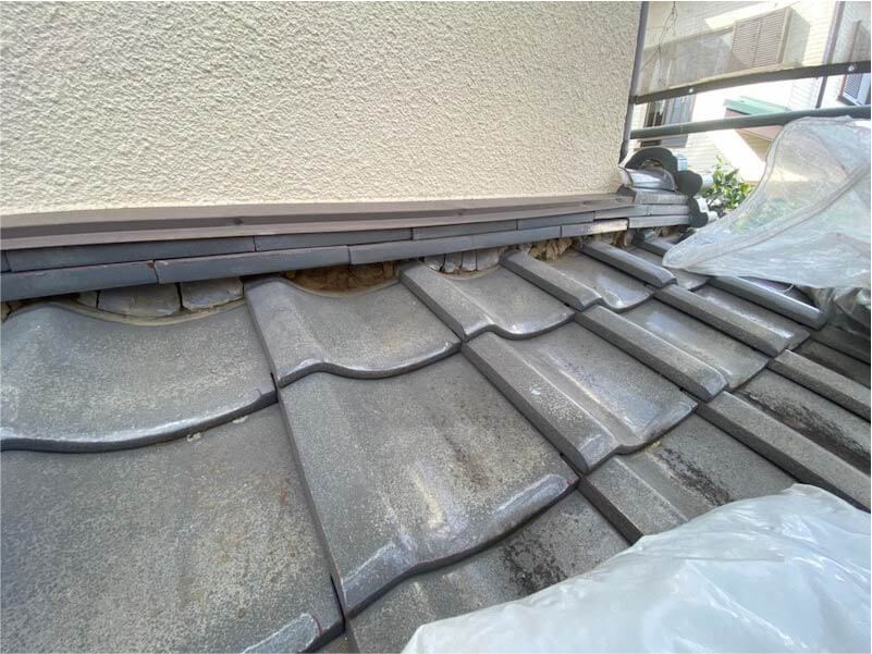 船橋市の屋根修理の漆喰の剥がし