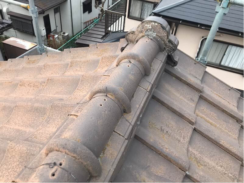 鎌ヶ谷市の屋根修理の施工前の様子