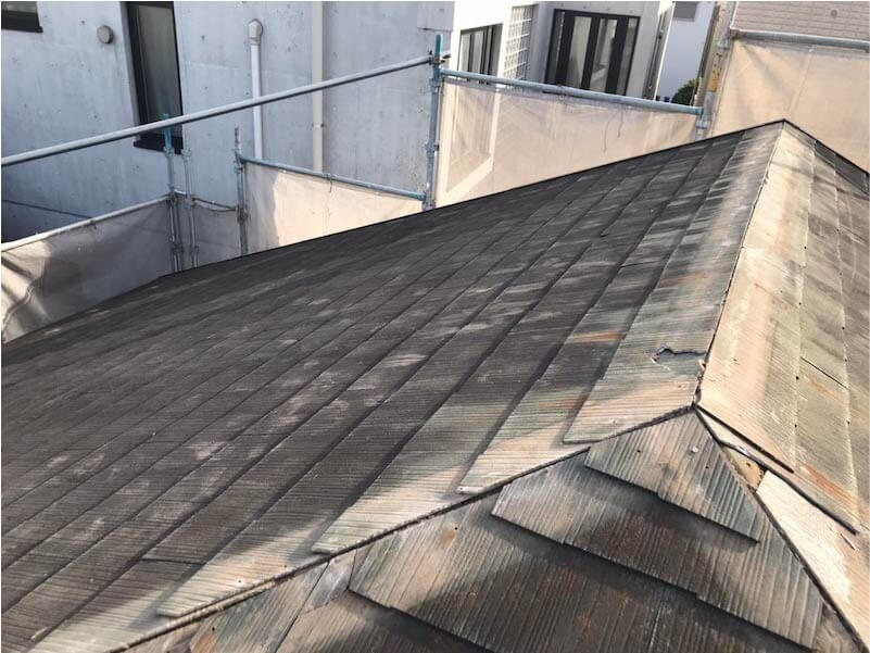 品川区の屋根リフォームの棟板金の撤去