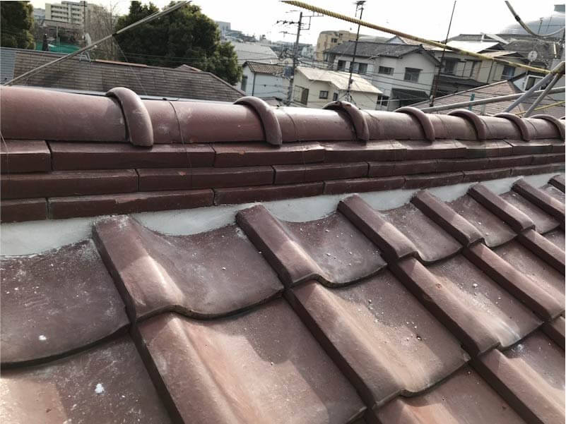 大田区の漆喰補修工事の施工後の様子