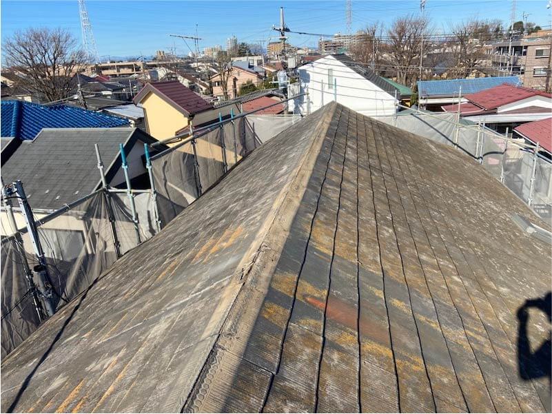 練馬区の屋根リフォームの棟板金の撤去解体