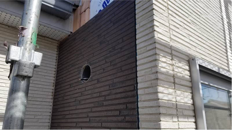 松戸市の雨漏り修理の外壁材の施工