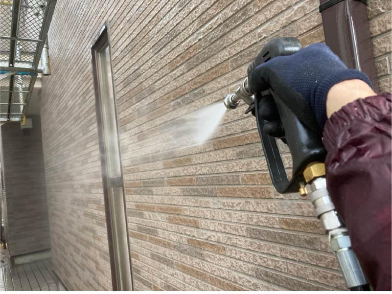 松戸市外壁塗装の高圧洗浄