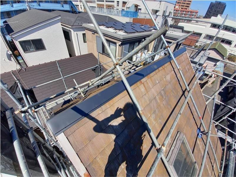 川崎市の屋根修理の施工後の様子