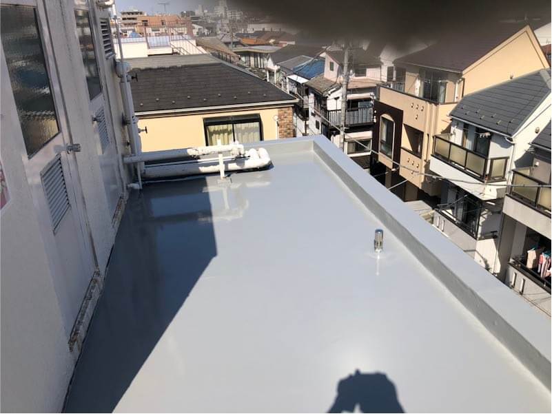 大田区の屋上防水工事の施工後の様子