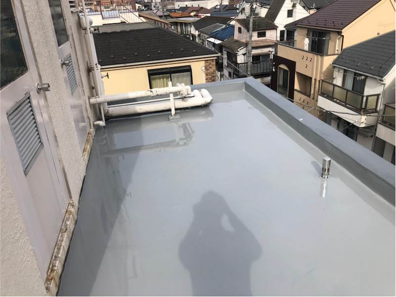 大田区の屋上防水工事の施工後の様子