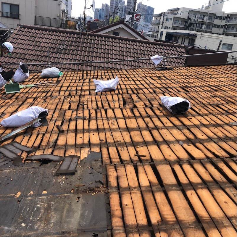 川崎市の屋根材の撤去