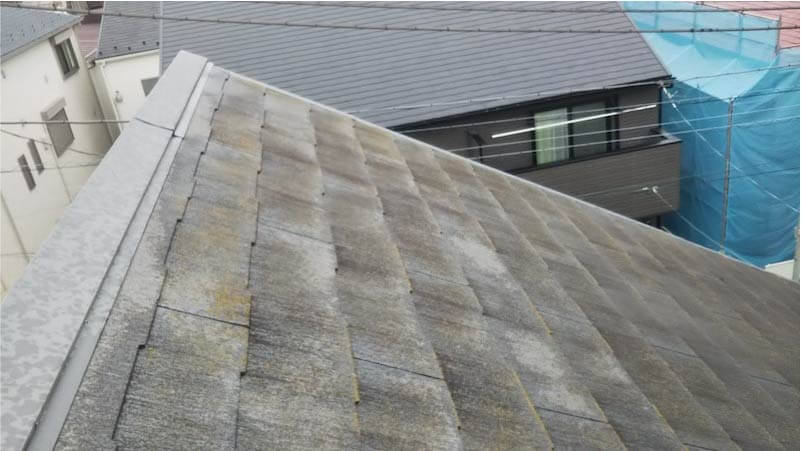 大田区の屋根塗装の施工前の様子