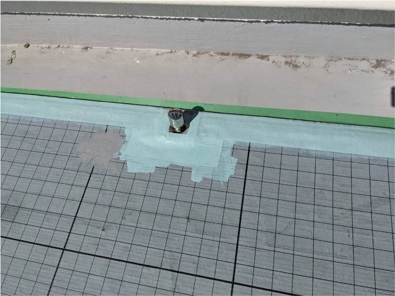 市川市の屋上防水工事のウレタン防水