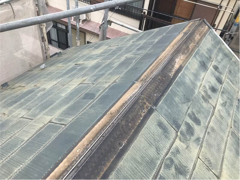 練馬区の屋根塗装の棟板金の交換