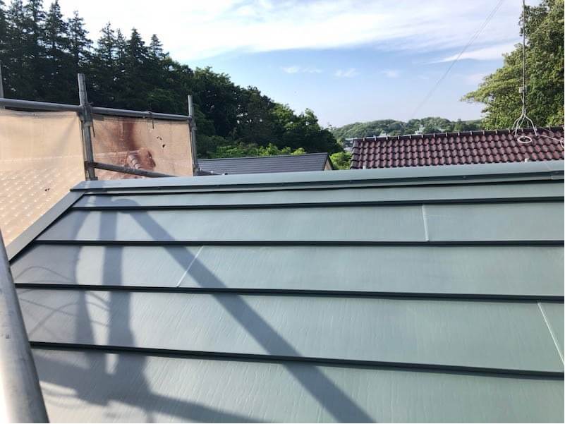 町田市の屋根葺き替え工事の施工後の様子