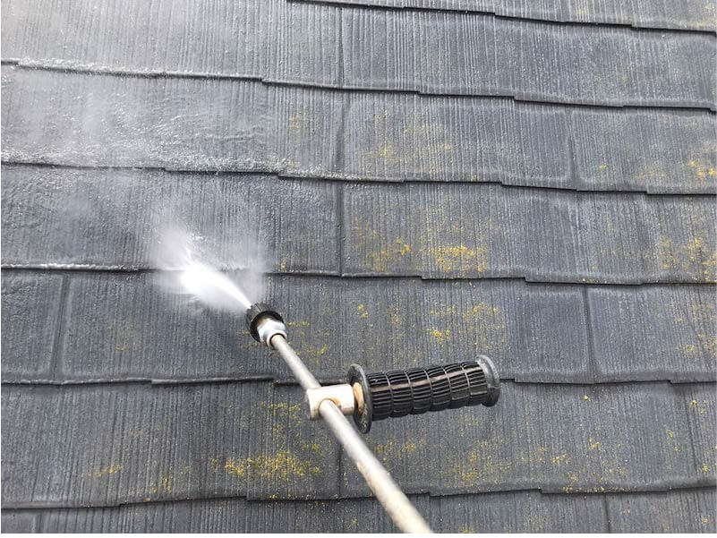野田市の屋根塗装の高圧洗浄