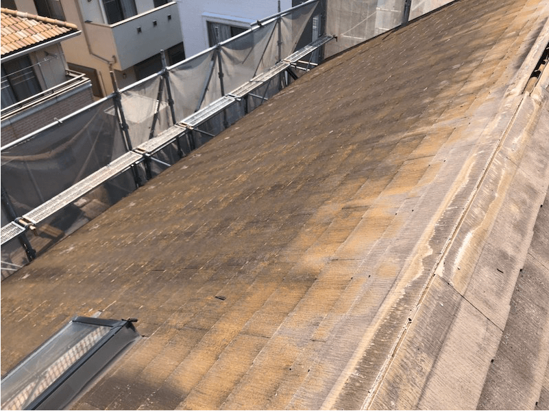 白井市の屋根リフォームの棟板金の撤去