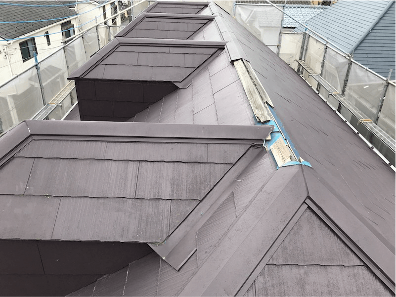 川越市の屋根修理の施工前の様子