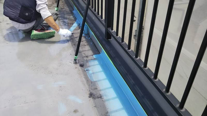 川崎市の屋上防水工事のウレタン防水