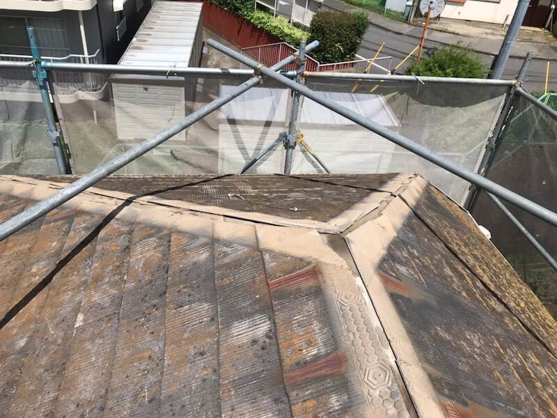 船橋市の屋根リフォームの棟板金の撤去
