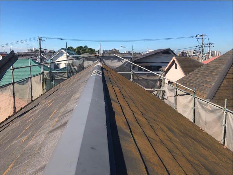 船橋市の屋根リフォームの施工前の様子