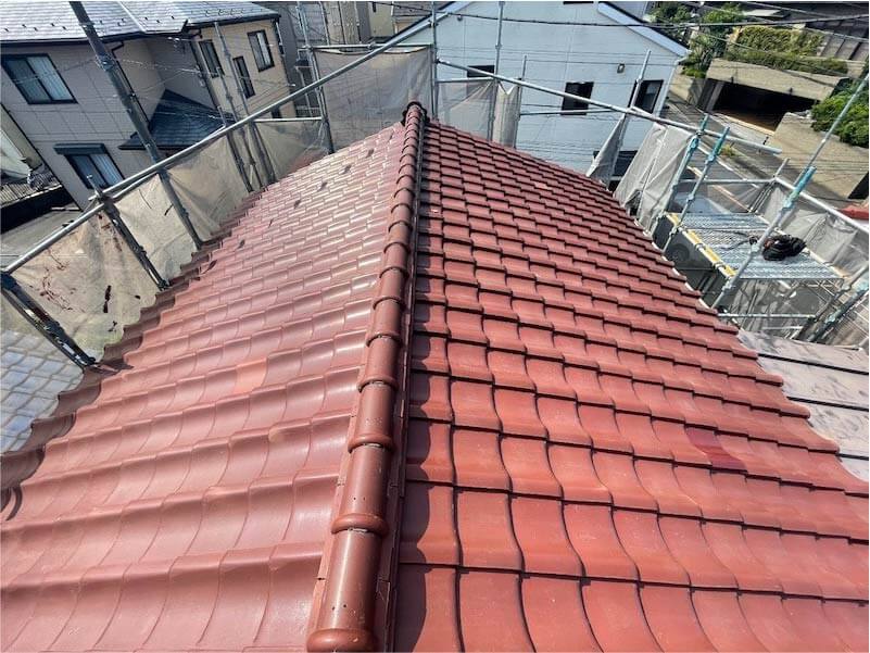 川崎市の屋根葺き替え工事の施工前の様子