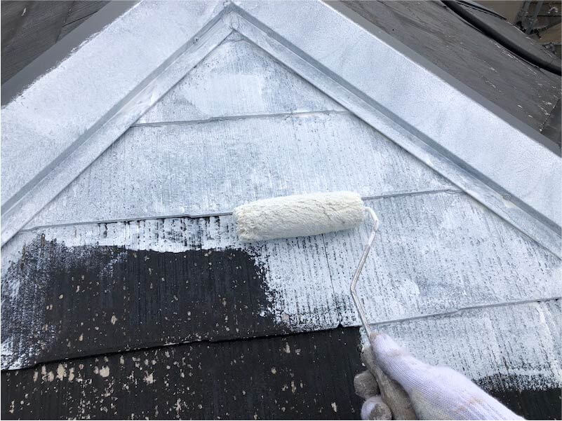 柏市の屋根塗装の下塗り