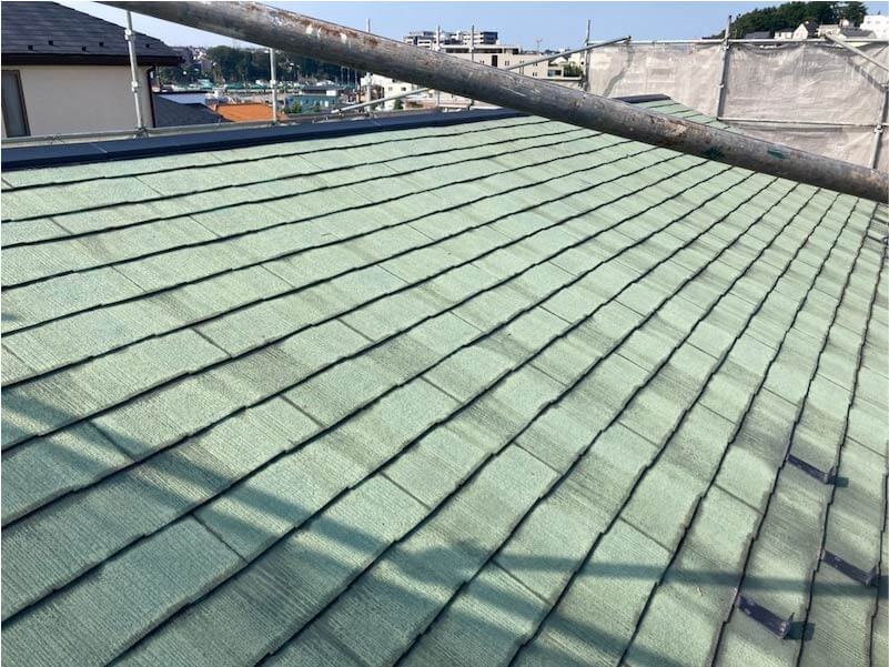 川崎市の屋根塗装の施工前の様子