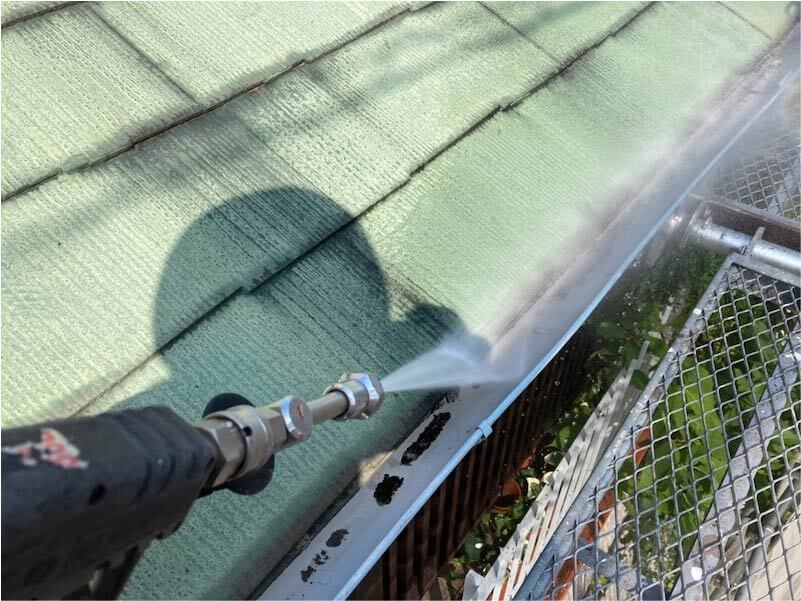 川崎市の屋根塗装の施工前の様子
