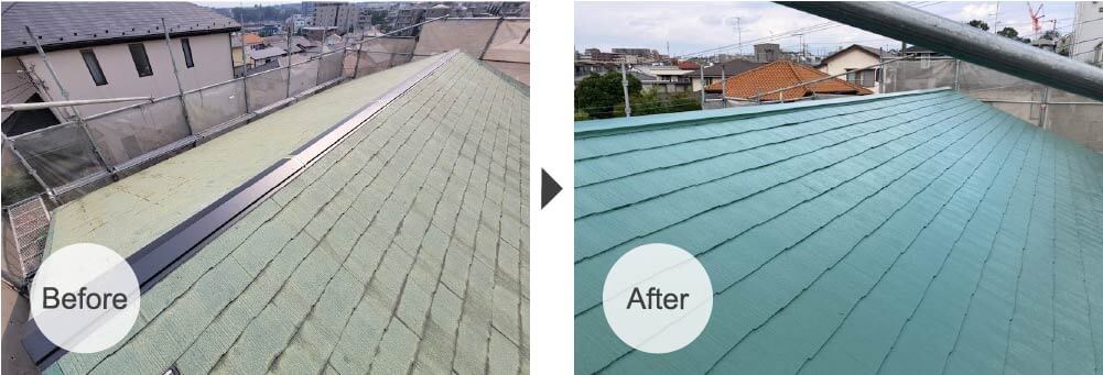 川崎市の屋根塗装のビフォーアフター