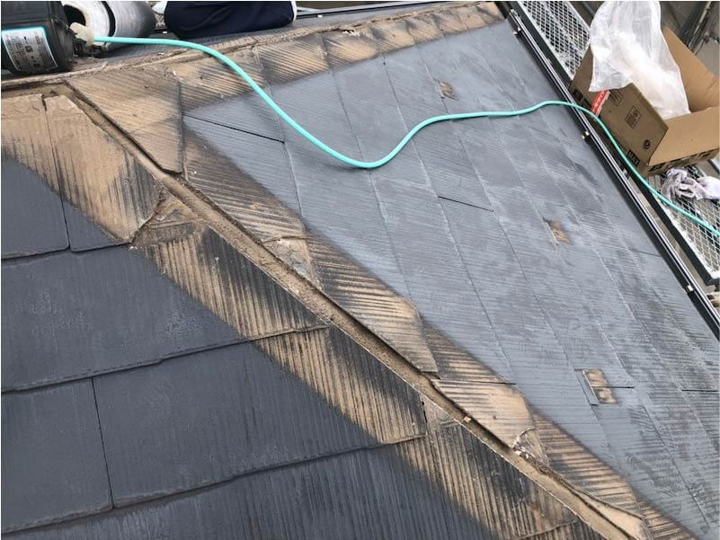 千葉県船橋市の屋根リフォームの棟板の撤去