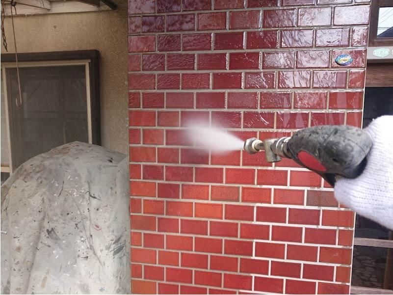 野田市の外壁塗装の高圧洗浄