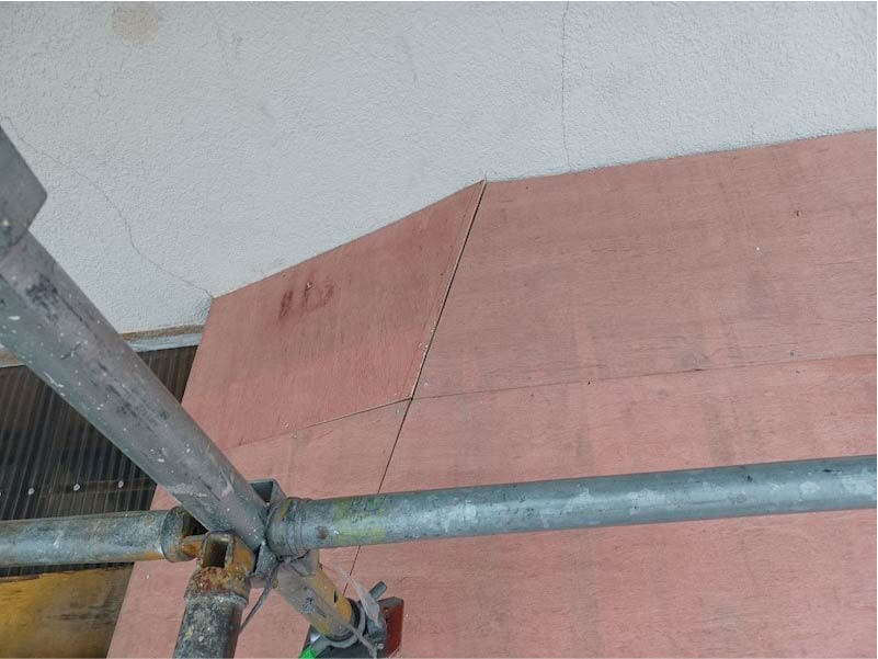 野田市の屋根カバー工法野地板の設置