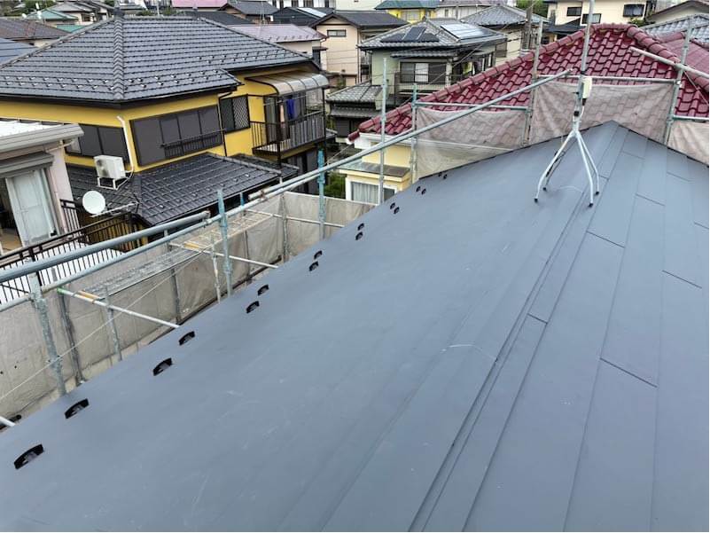 佐倉市の屋根葺き替え工事の施工後の様子