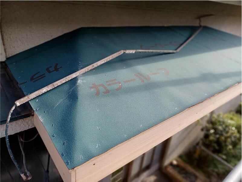 松戸市の屋根修理の防水シートの設置