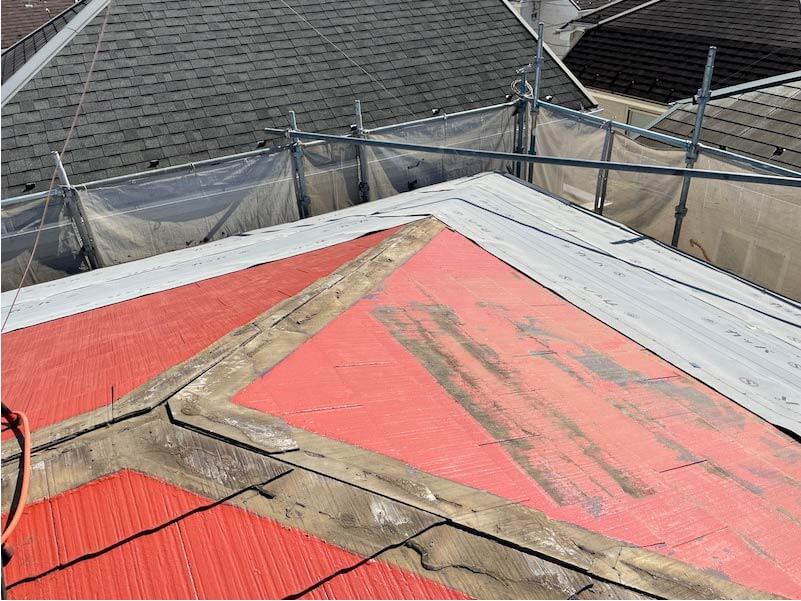 大和市の屋根リフォームの棟板金の撤去