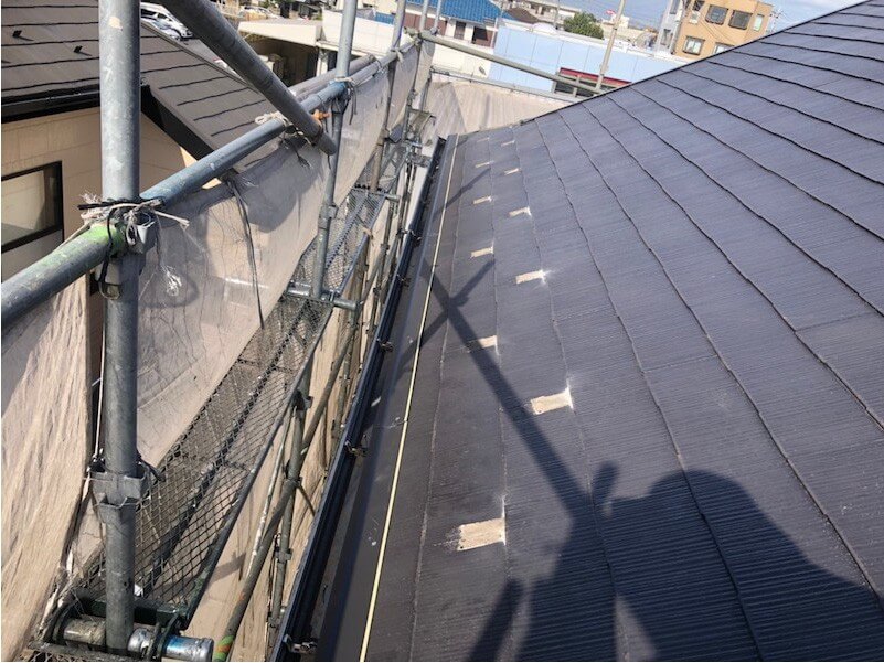 千葉市花見川区の屋根リフォームの雪止め金具の撤去